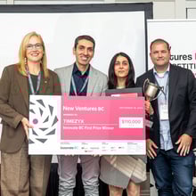 New Ventures BC 2024 Competition Winners with Brenda Bailey and Peter Cowan